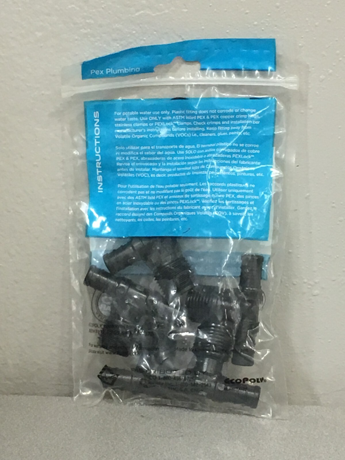 Flair-It 32822 Ecopoly 1/2 in. PEX Barb X 1/2 in. D PEX Plastic Tee