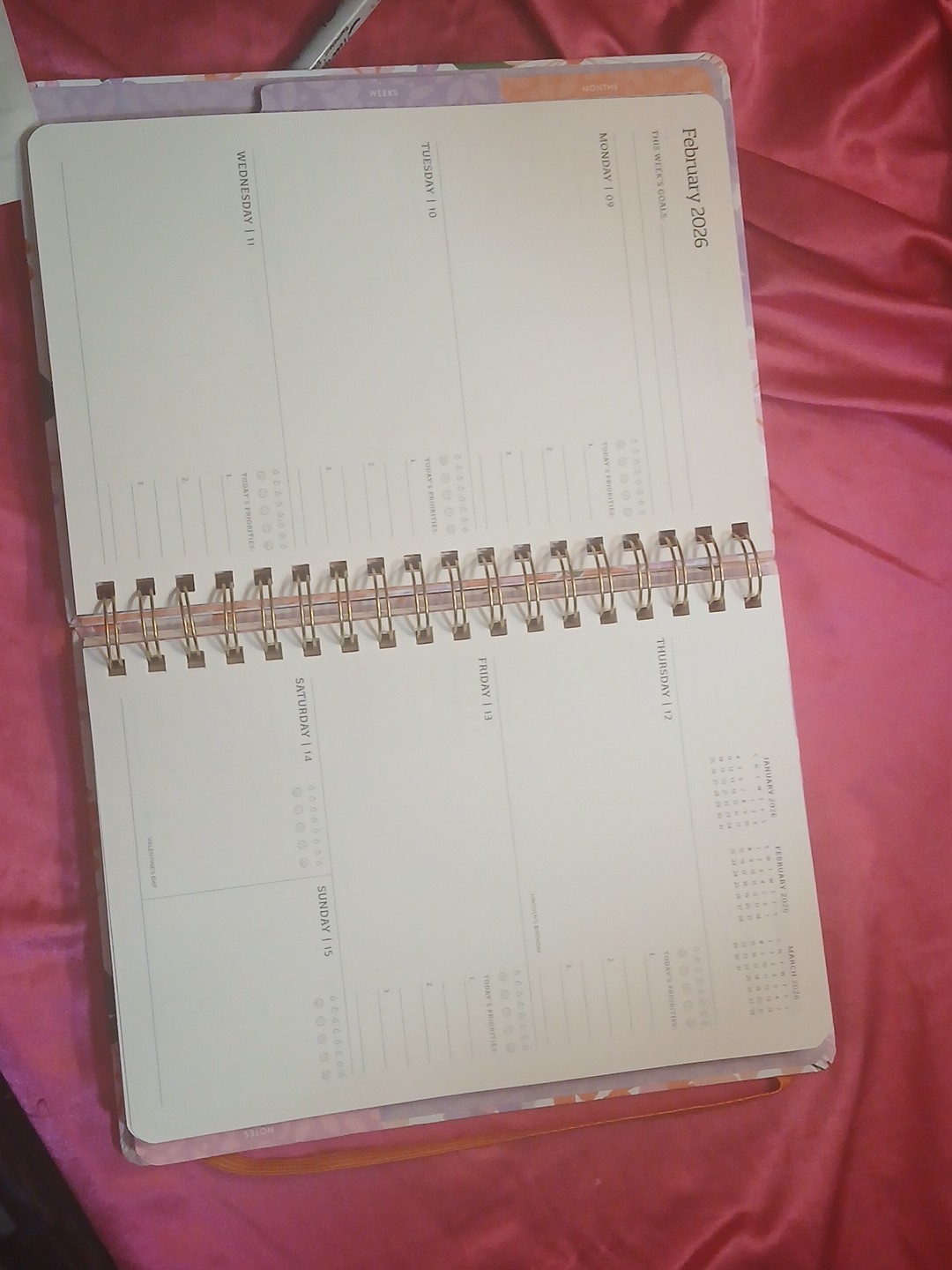 orange circle studio Weekly planner 2026