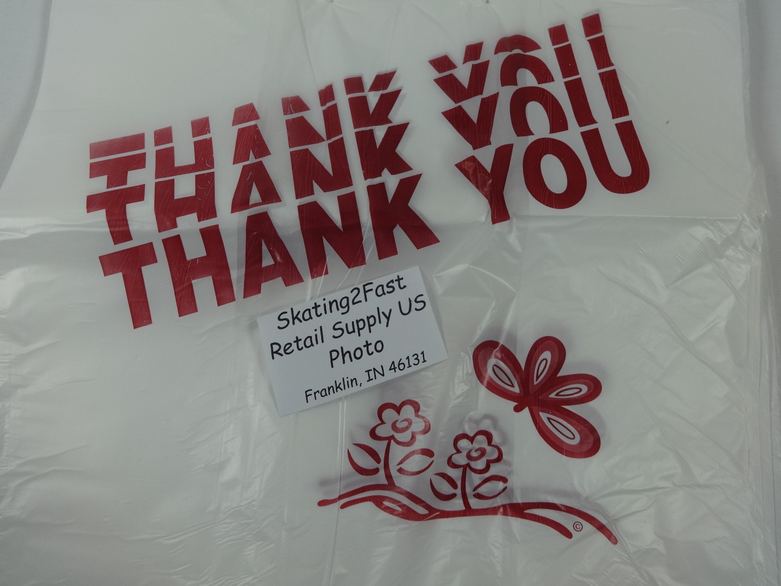 THANK YOU T-Shirt Bags 11.5″ x 6.25″ x 21″ Plastic Retail Shopping