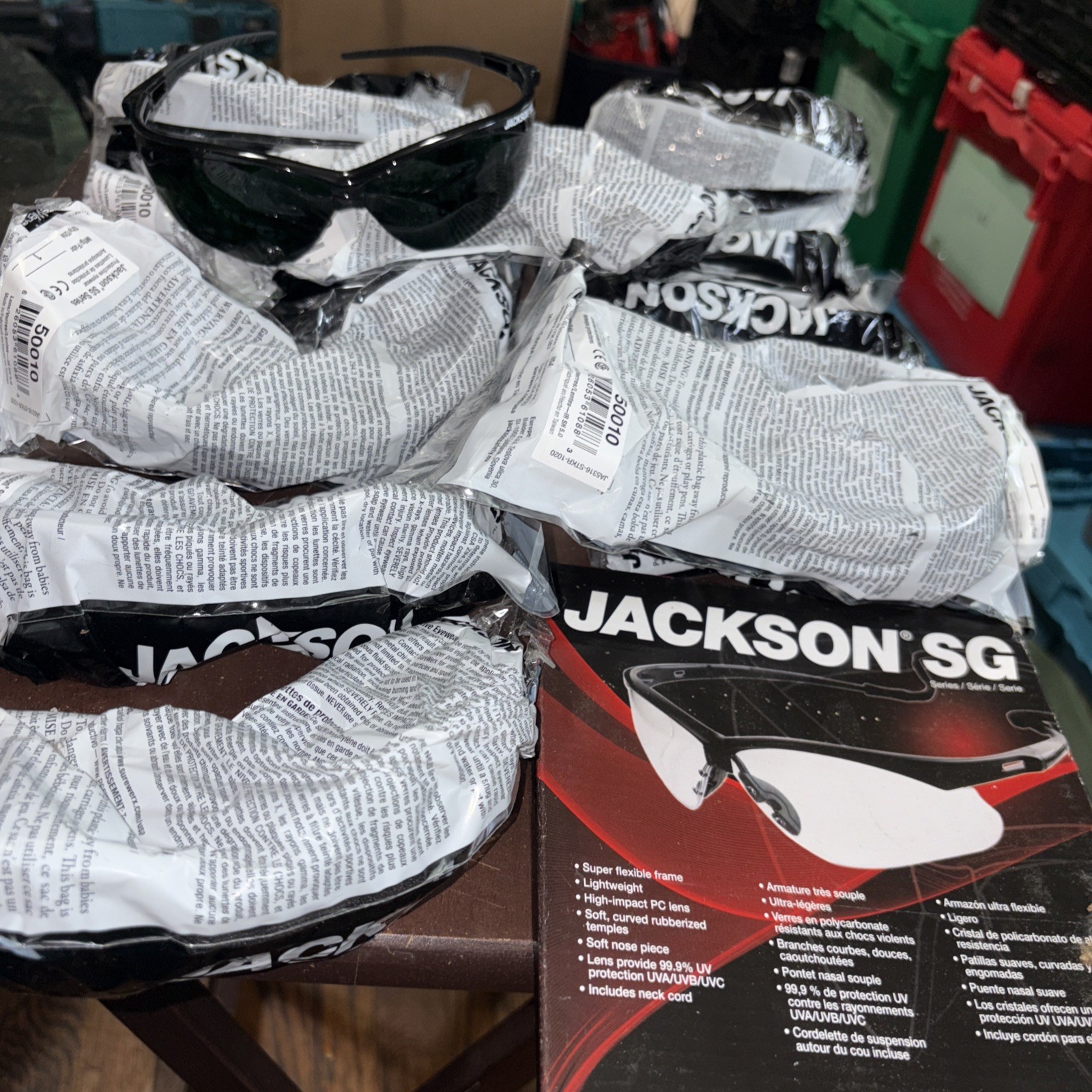 Lot Of (15) Jackson Safety Brand SG Series 50010 Lens IR SH 5.0 Lightweight NEW