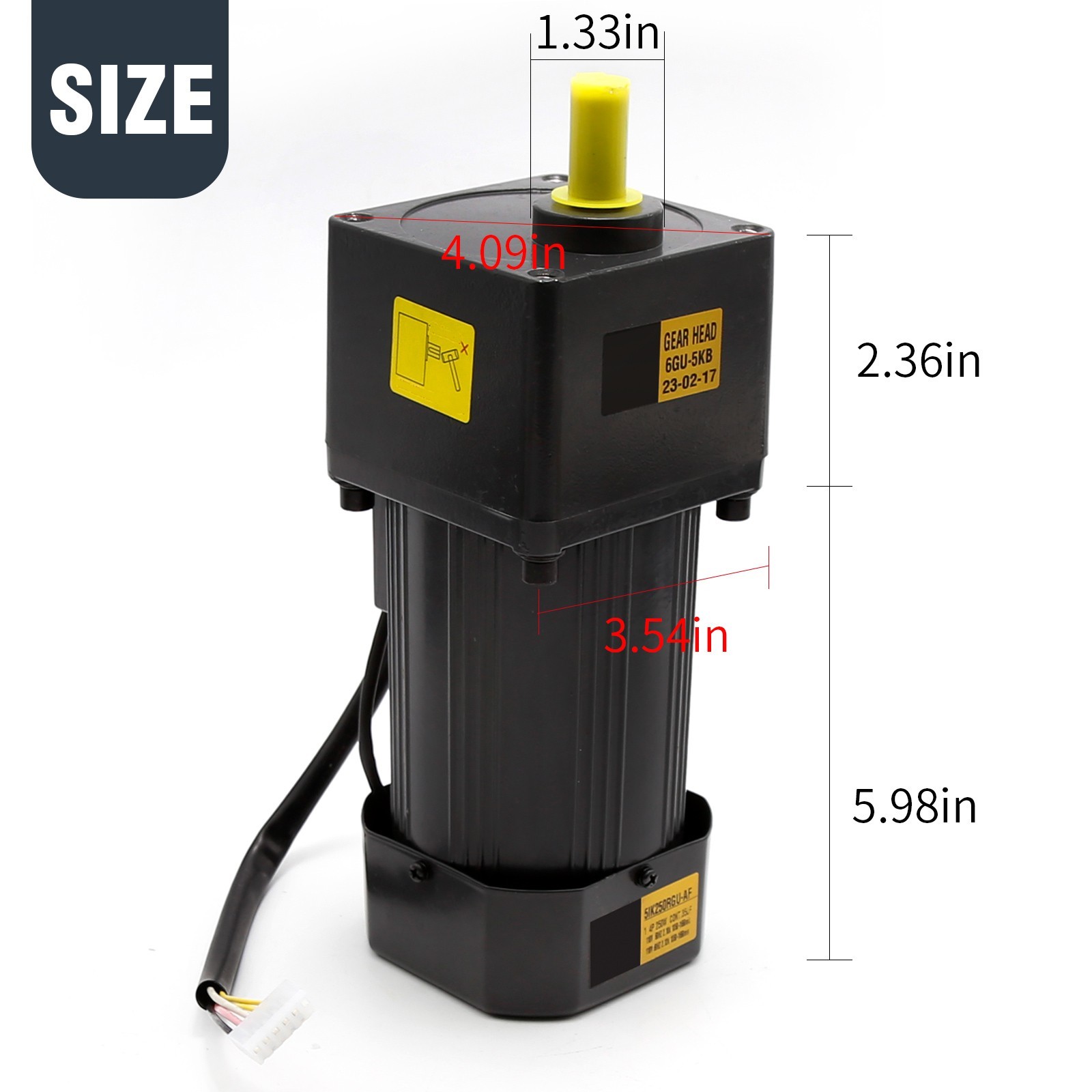 AC Gear Motor Electric Motor & Variable Speed Controller 250W 5K 110V 270RPM