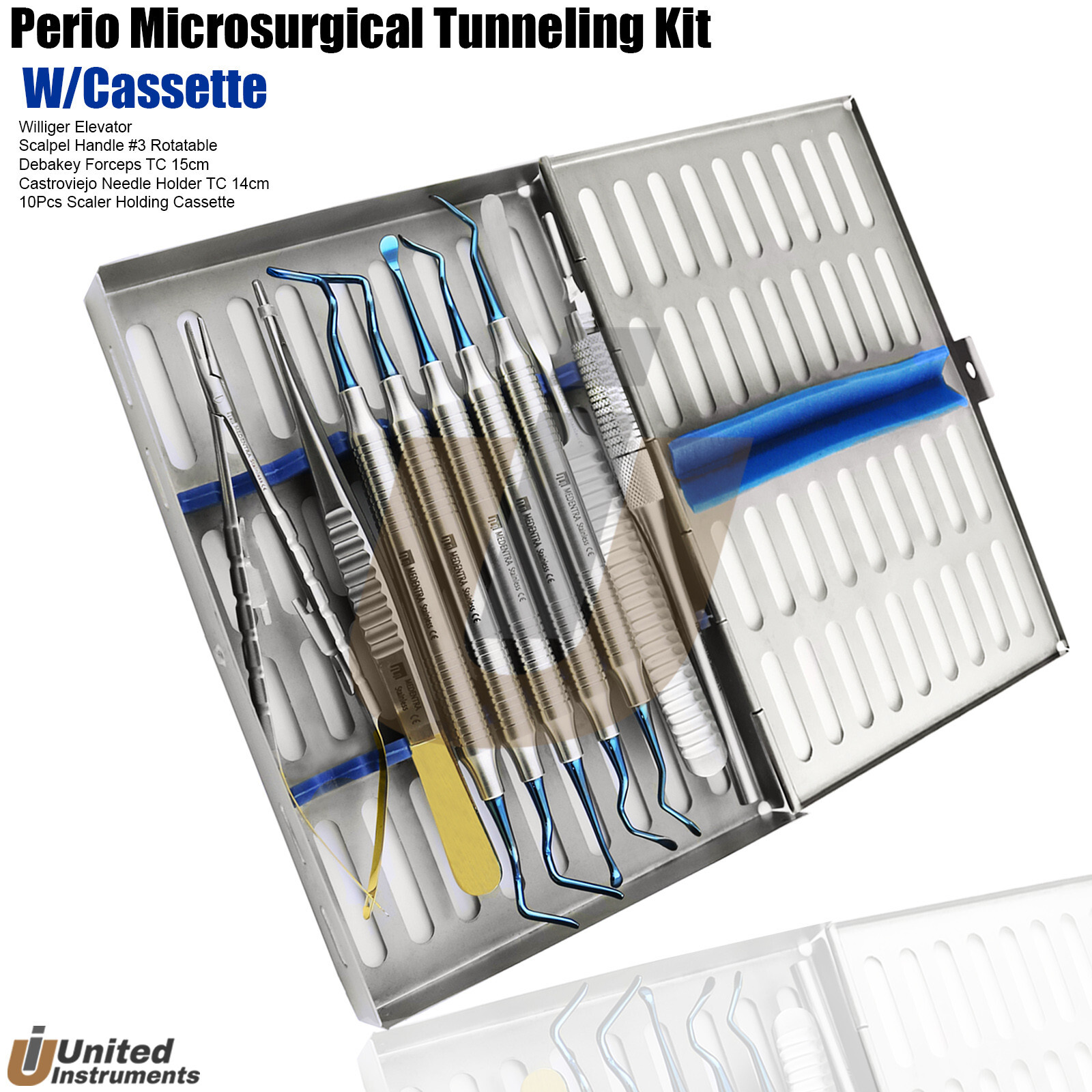 Periodontal Microsurgical Tunneling Kit Sinus Lift Elevator Oral Surgry Process