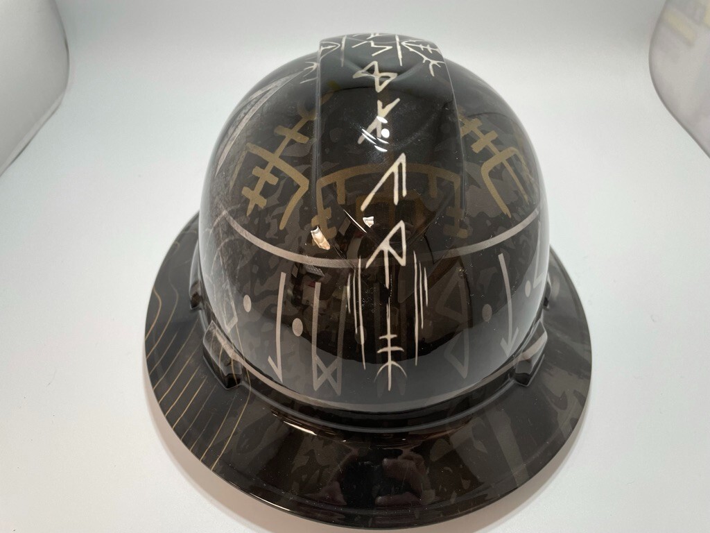 New Full Brim Hard Hat Custom Hydro Dipped Viking. Free Shipping