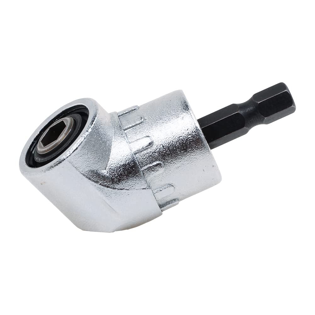 AUTOTOOLHOME 105° Right Angle Drill Attachment Silver