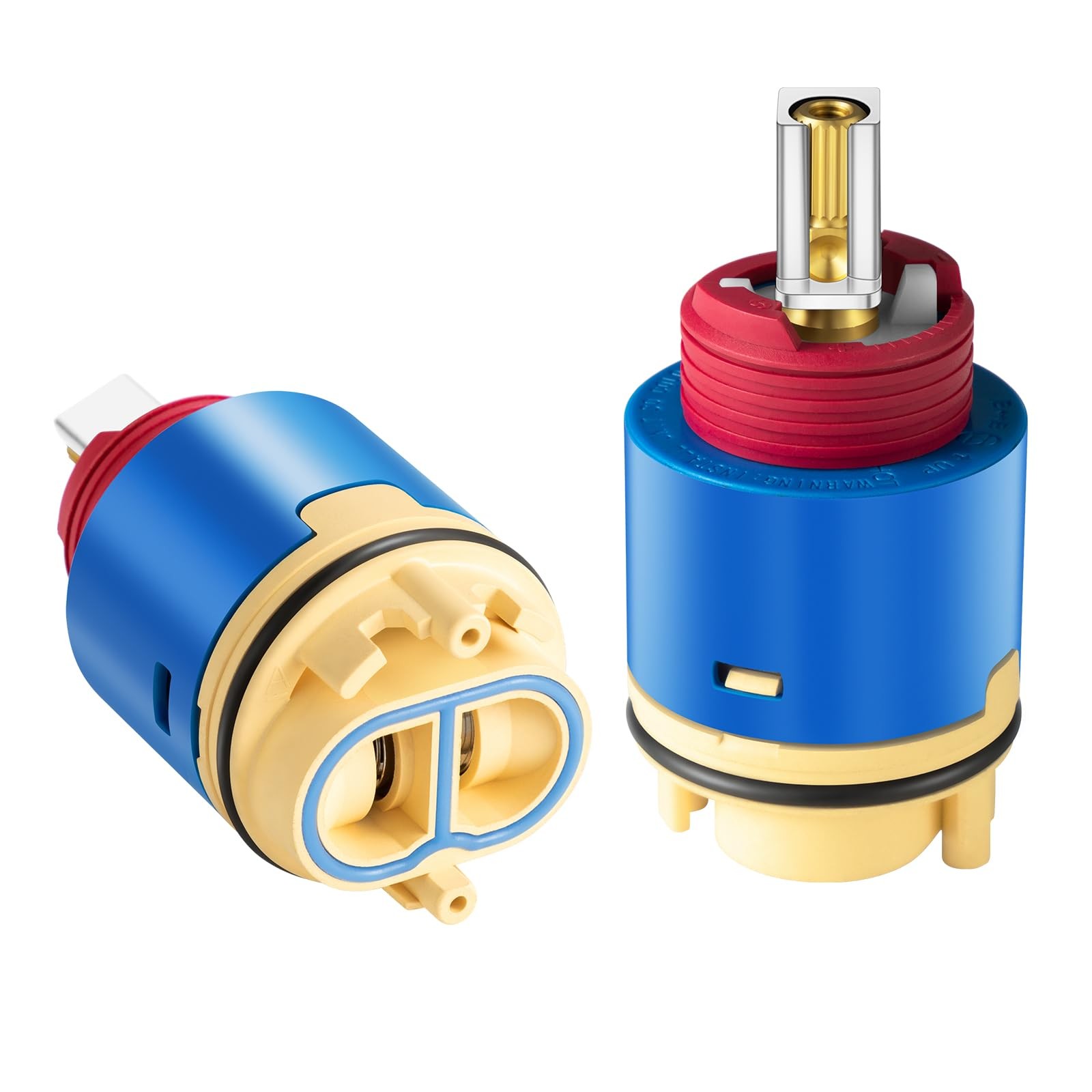 (1Pack) JH02BJ HL-40 Shower Cartridge Replacement,40mm Ceramic Blue, Red