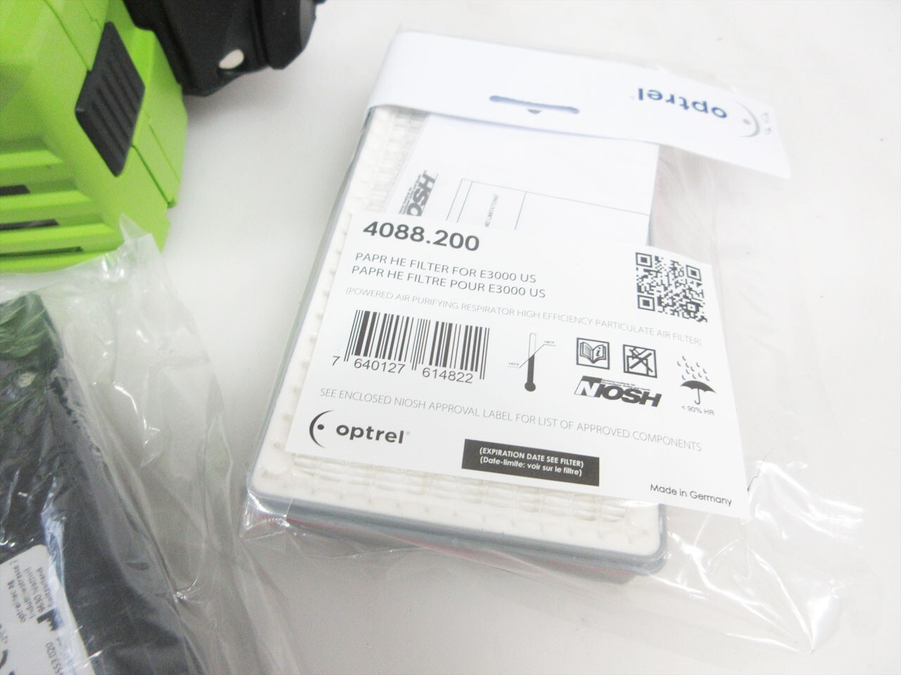 NEW BOX OPTREL 4553.100 E3000x PAPR BLOWER KIT & FILTER ~ MASK HELIX PANORAMAXX