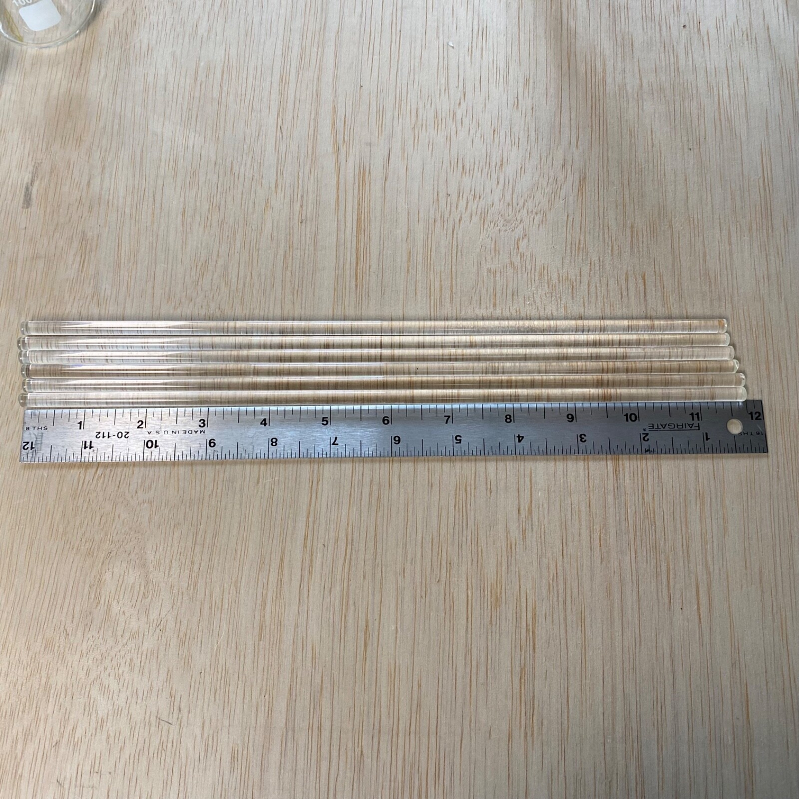 6 Pack Glass Stirring Rods 12″(300MM) For Science Education, Lab & Kitchen Use