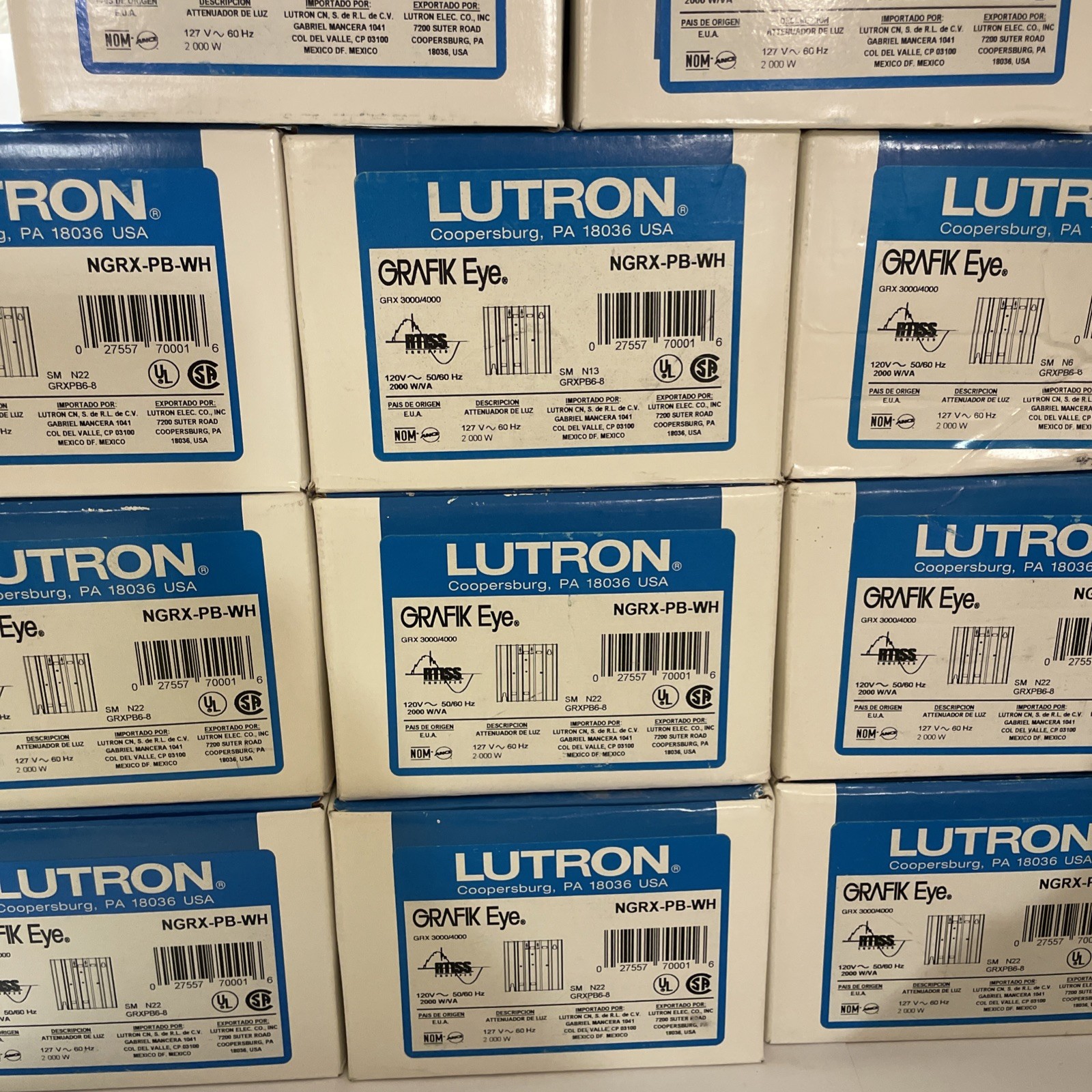 LUTRON GRAFIK EYE NGRX-PB-WH Power Booster 3000 Series Control Unit NEW