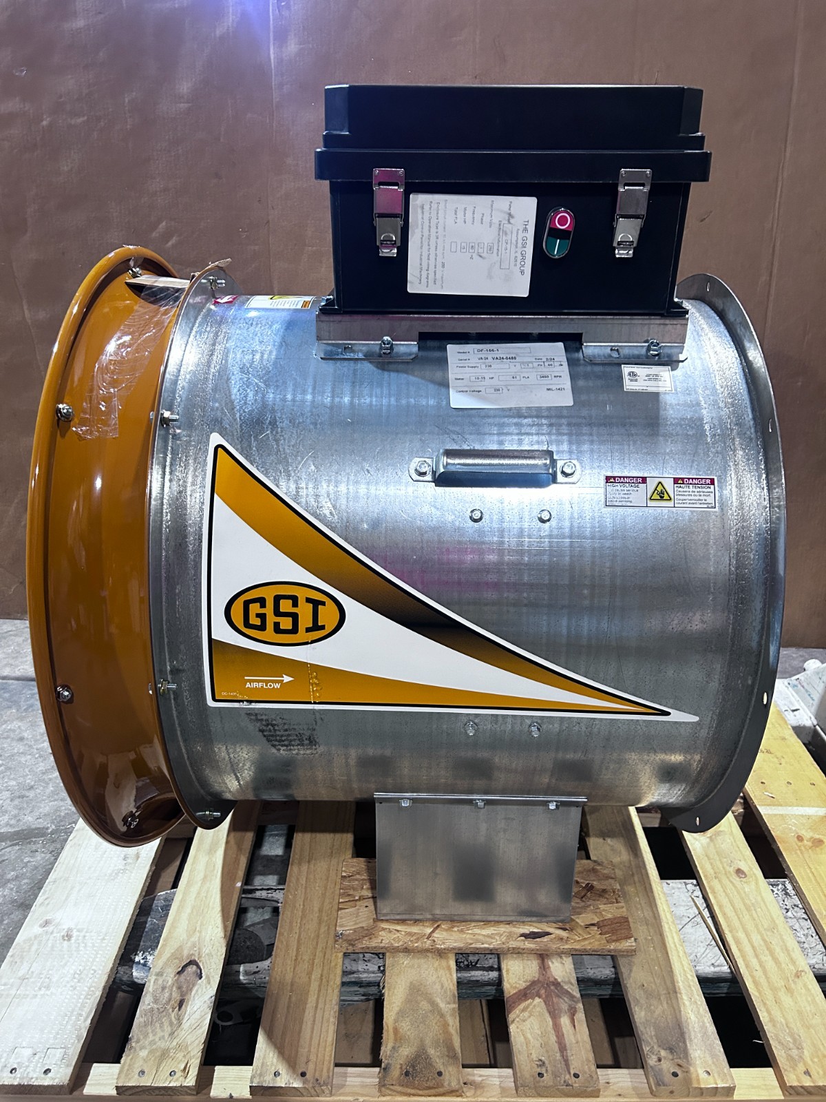 New Open Box GSI 26» Grain Bin Vane Axial Aeration 1 Phase Fan DF-156-1G