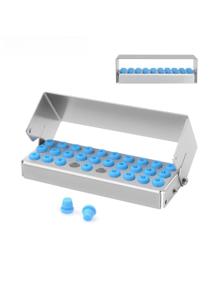 8/12/30 H Dental Bur Holder Sterilizer Case Autoclavable Endo File Drills Block