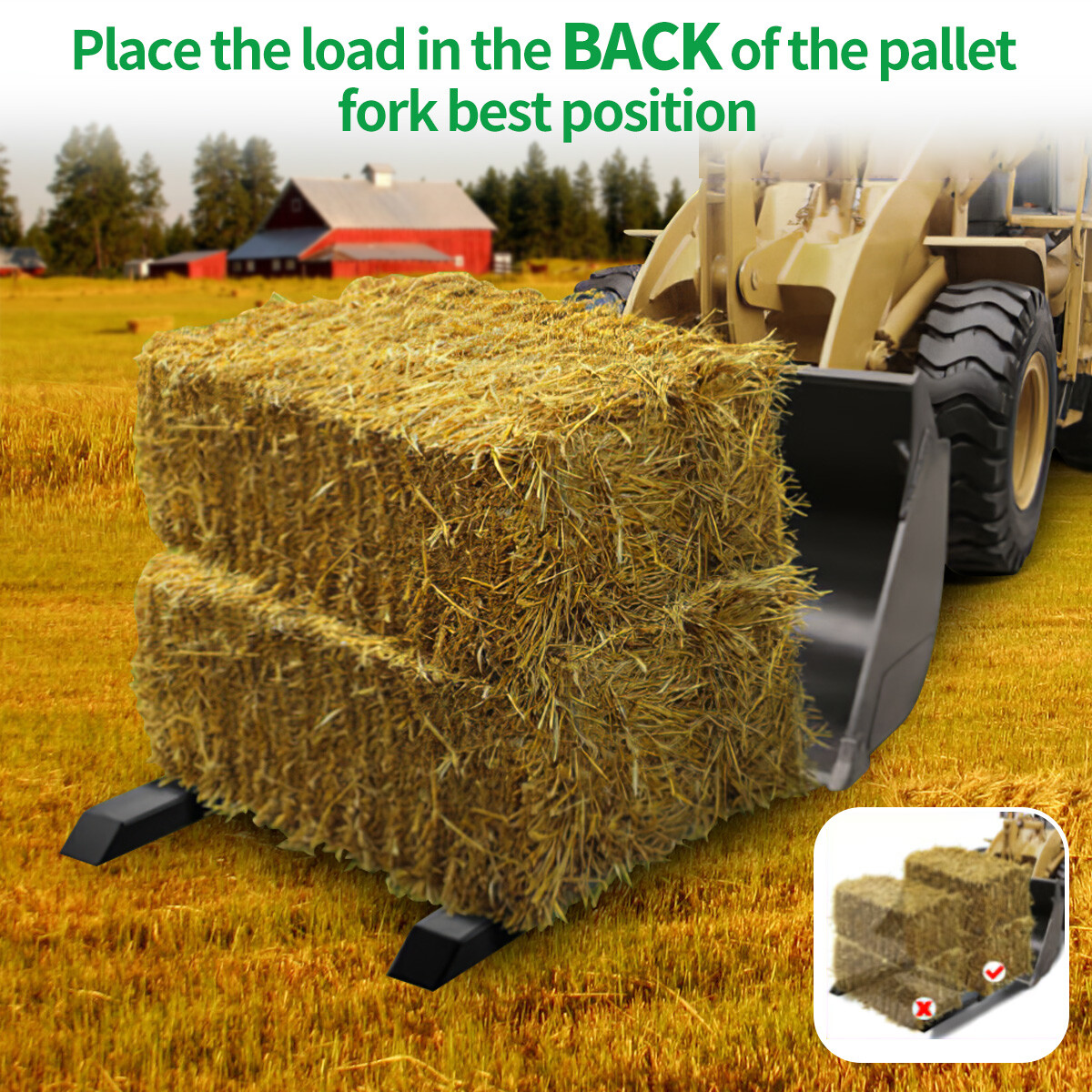 1500lb/4000lb Tractor Pallet Forks Bucket Skidsteer Loader Clamp 43″/60″ Fork