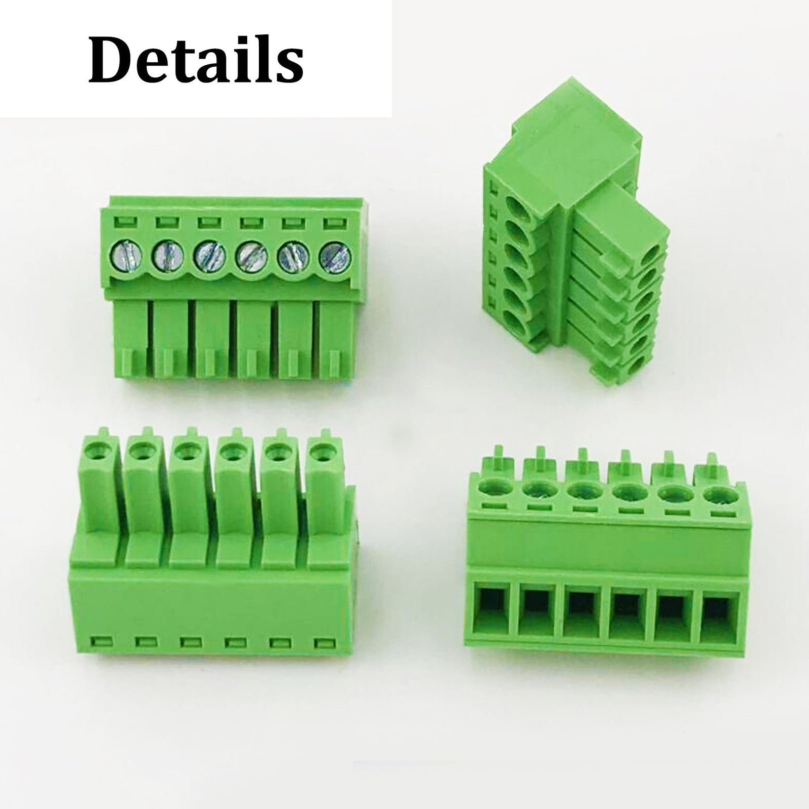 XUGERIP 20 PCS 3 Pin 3.5mm Pitch PCB Screw Terminal Block Connector, Male Plu…