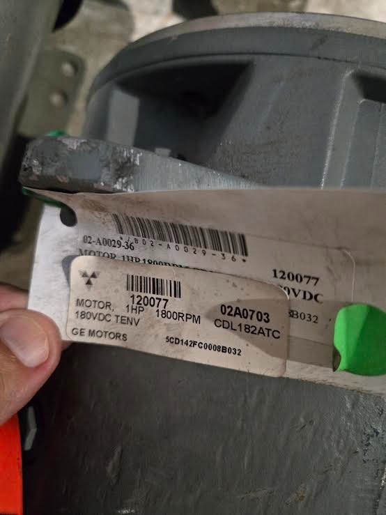 GE KINAMATIC DIRECT CURRENT 1 HP MOTOR 5CD142FC0008B032 CDL182ATC 180V NEW $1499