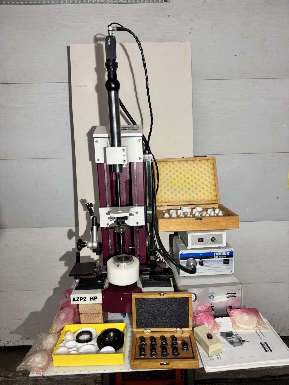 Opto Tech AZP2 HP Moller Wedel Autocollimator w/ Light Source Set Of Lenses +