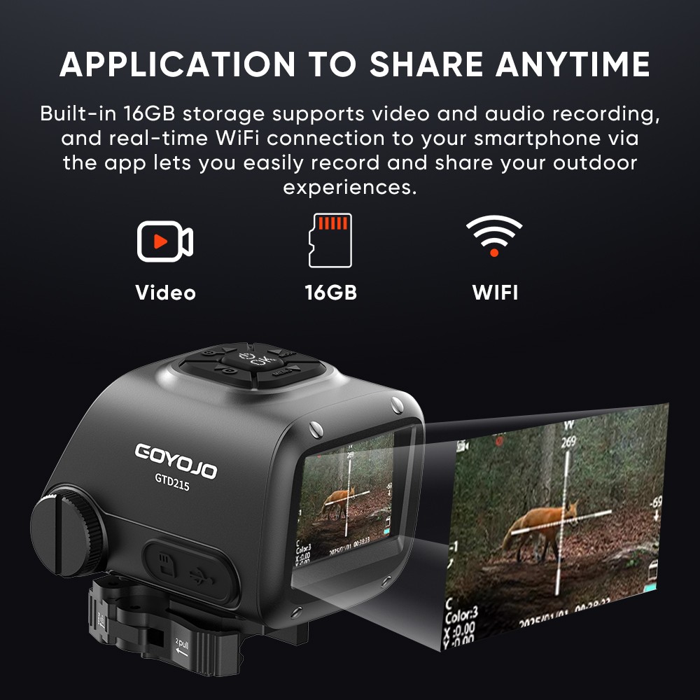 GOYOJO GTD215 Thermal Night Vision Dual Light Fusion Scope for Hunting DAY&Night