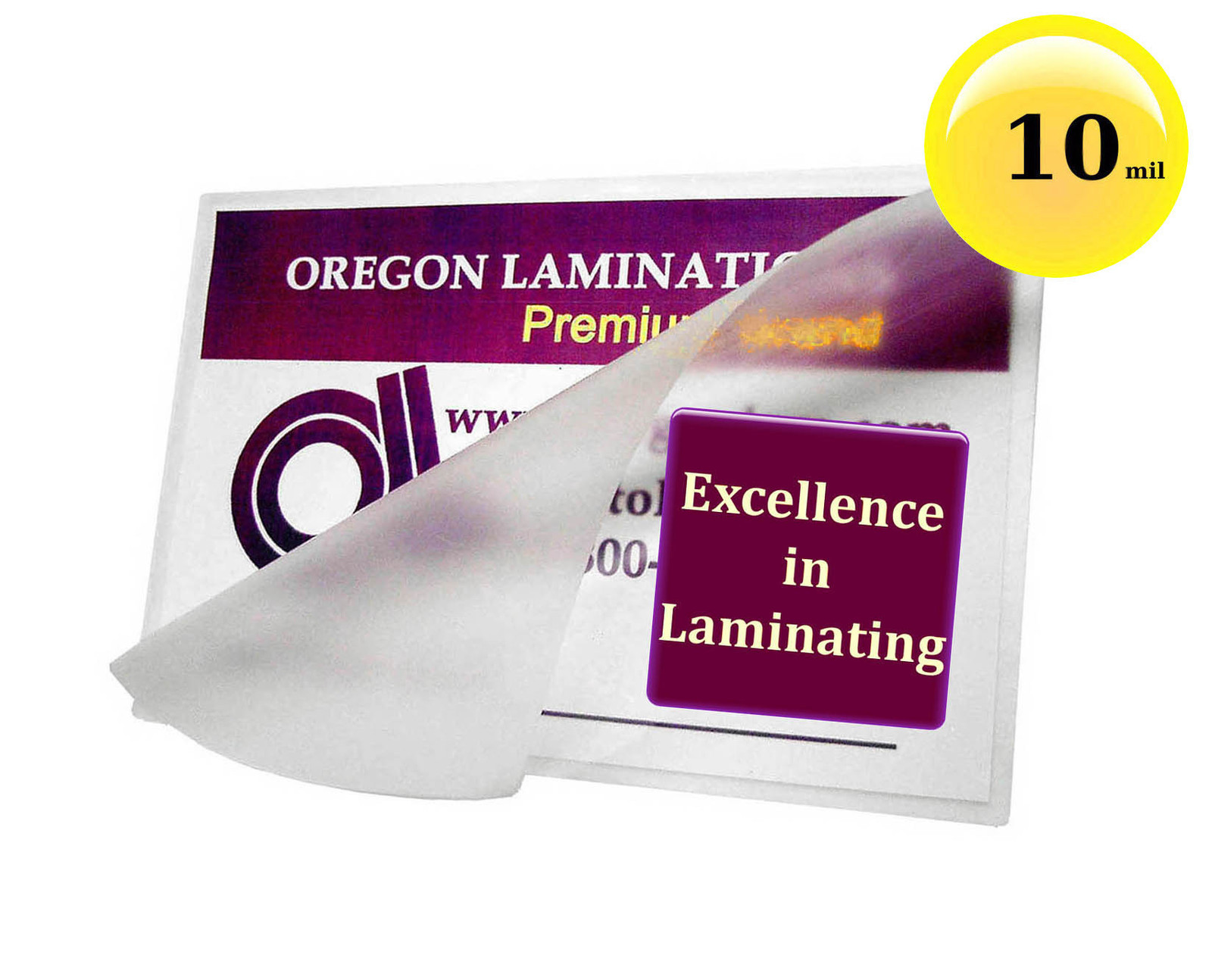 10 Mil Hot Drivers License Laminating Pouches 2-3/8 x 3-5/8 (100/pack) Clear