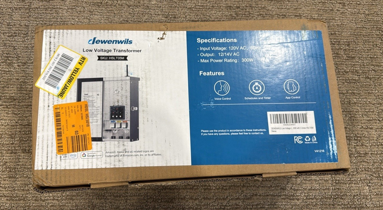 Dewenwils Low Voltage Transformer 120V to 24V AC 300W Wall Mount HSLT05M
