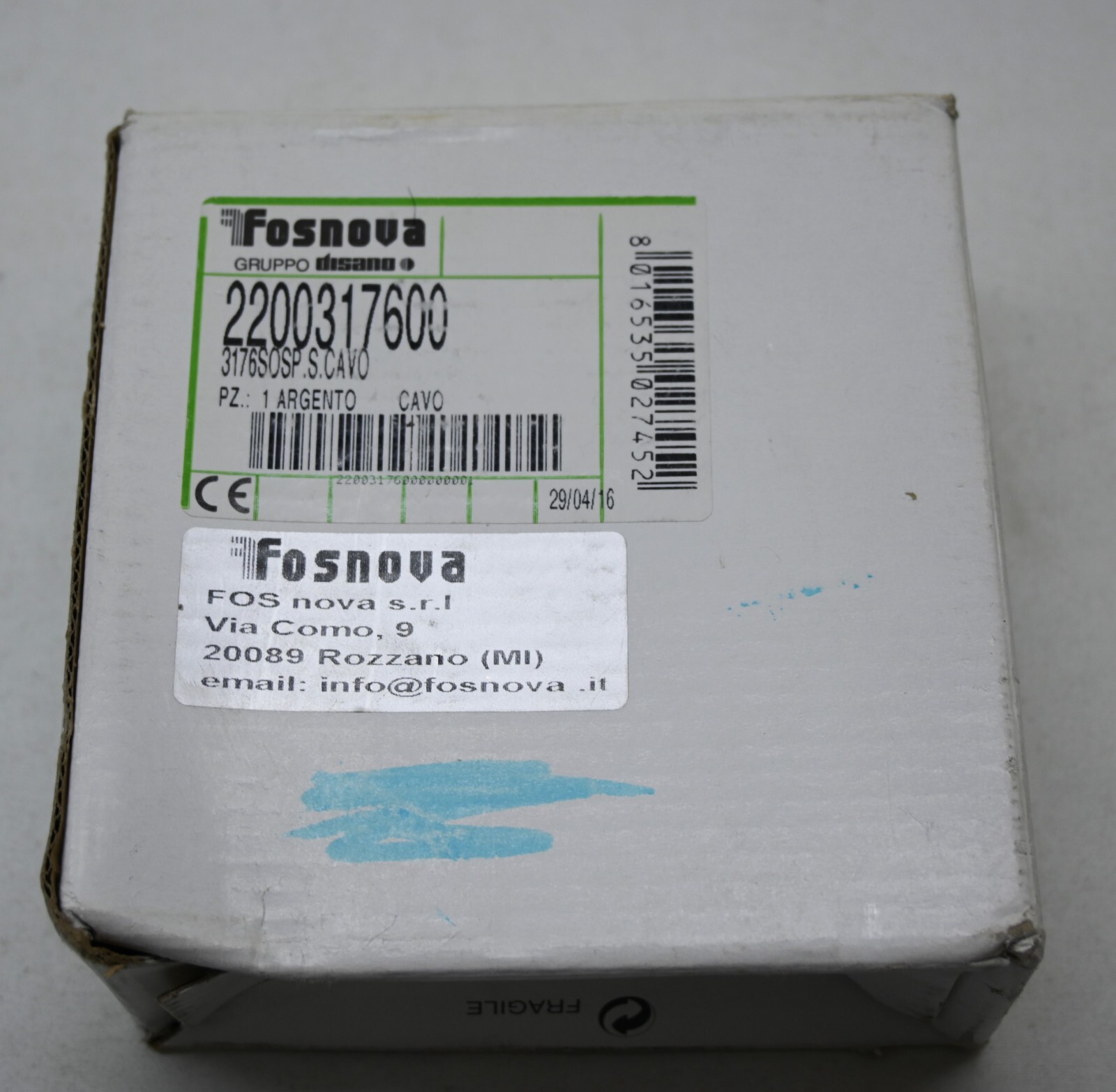 Fosnova 2200317600 simple suspension 3176 silver cable.