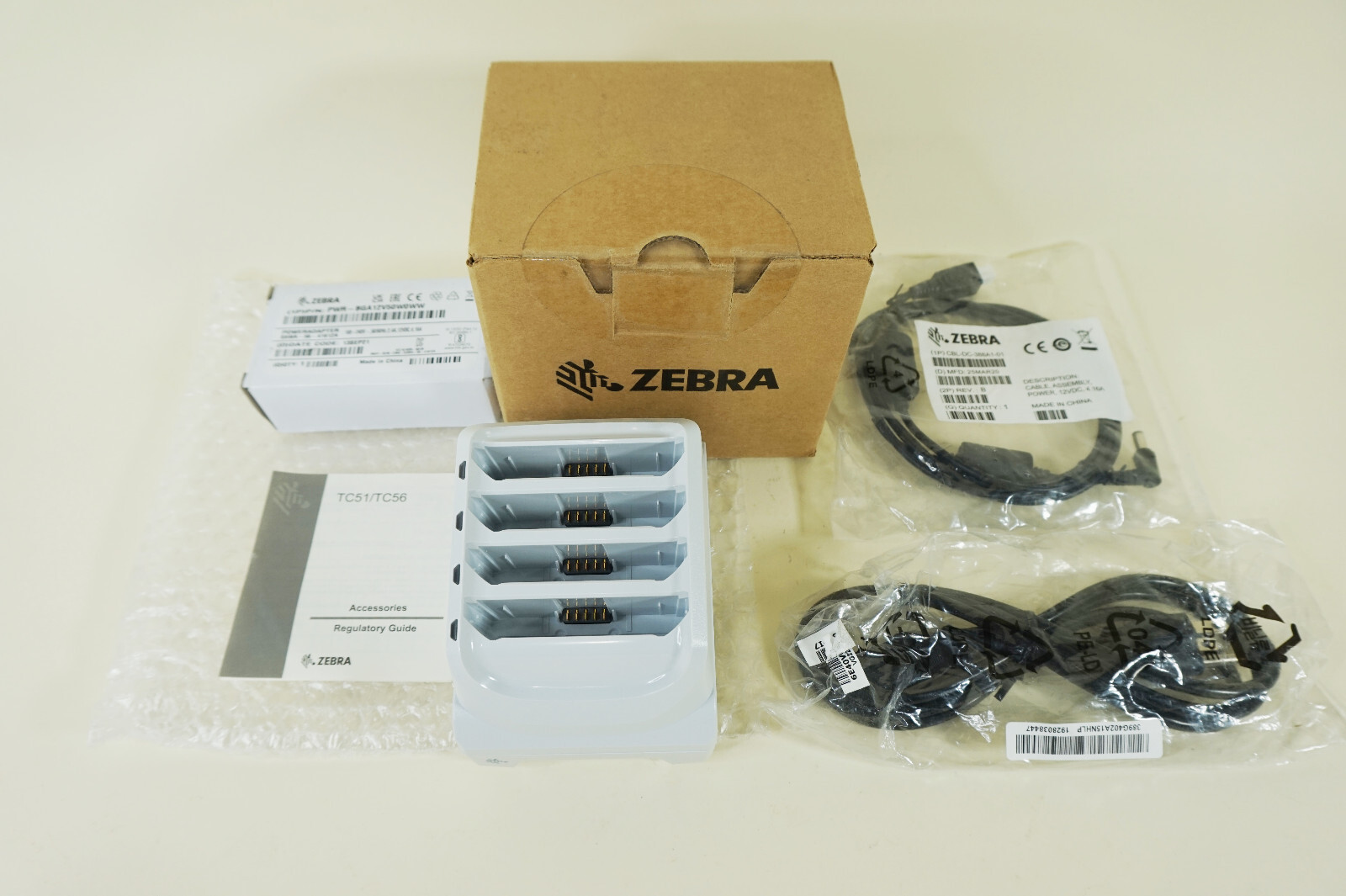 NEW Zebra Quad SHARECRADLE-01 SAC-TC51-HC4SC-01 TC52 TC57 Battery Dock Charger