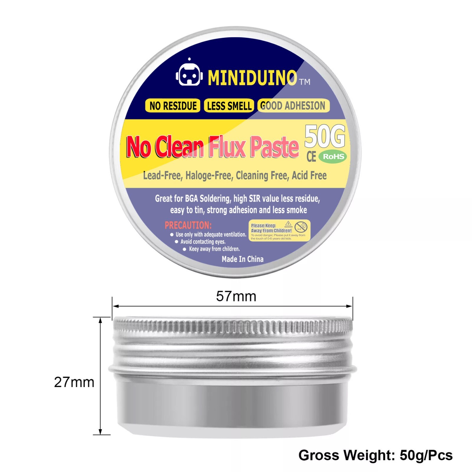 No-Clean Solder Iron and Paste Flux For PCB LED BGA SMD SMT 50Gram
