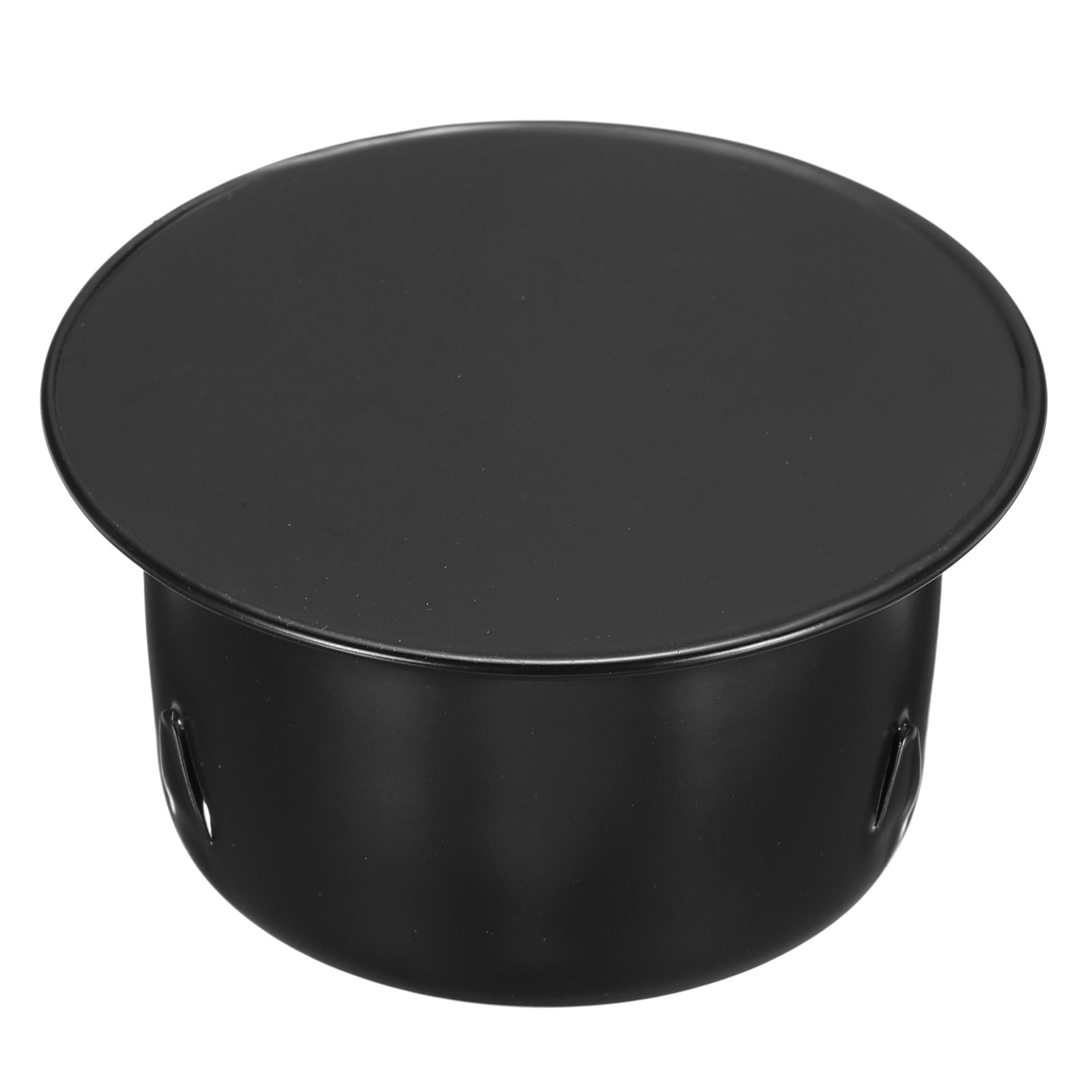 2.6″ (65mm) OD Stainless Steel Tee Cap Round Metal Dryer Vent Cover, Black