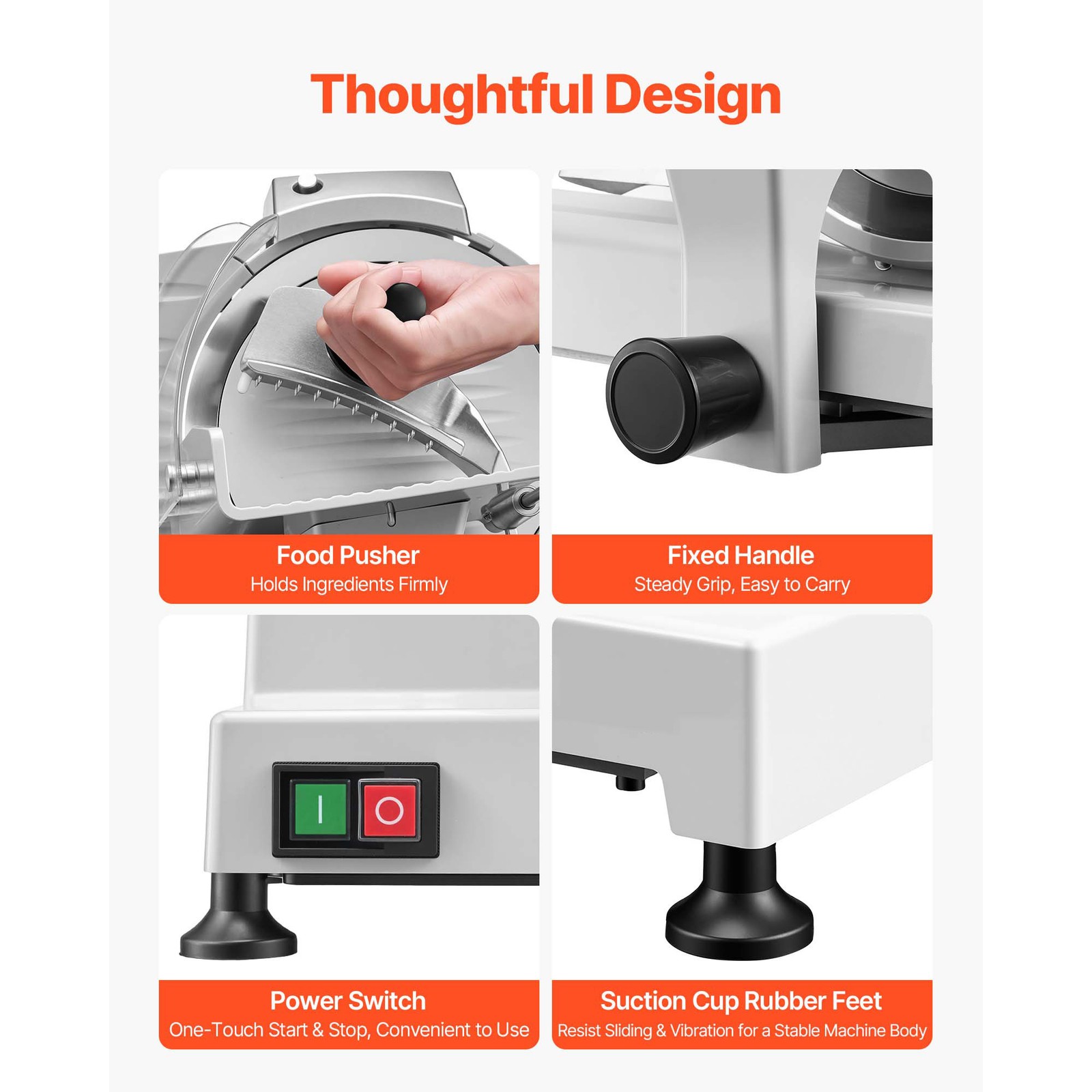 Uimoso 10″ Blade Commercial Electric Meat Slicer Deli Food Slicer Cutter 320W