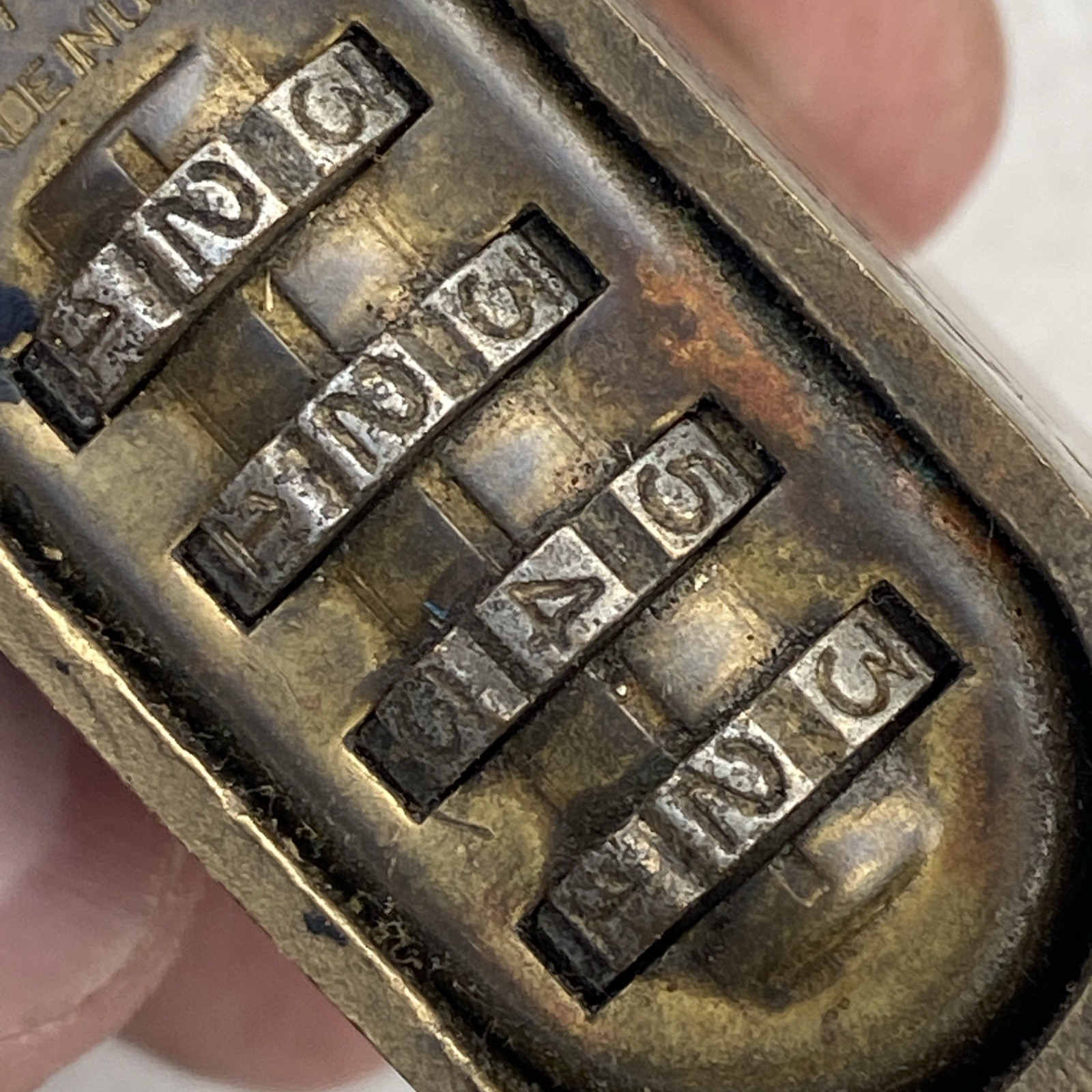 Vtg Master Case Hard Solid Brass 175 4 digit Combination Padlock Unknown Code