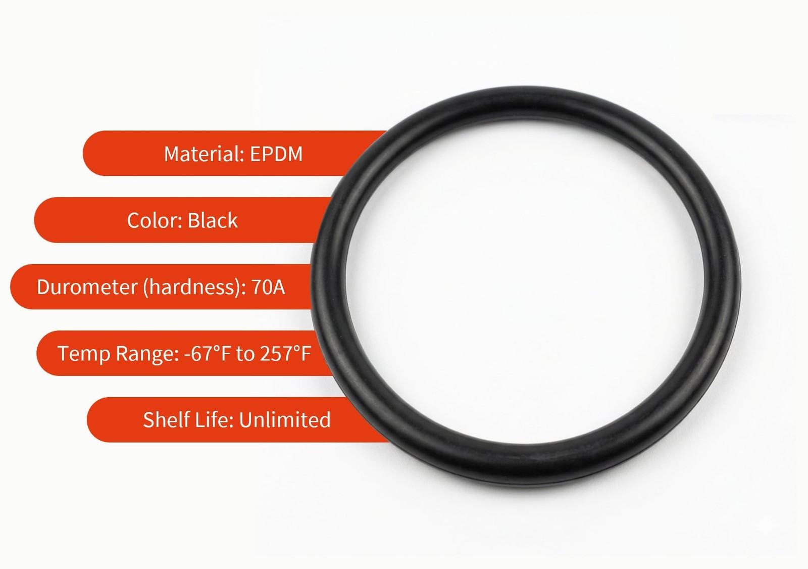 E70439 O-Ring EPDM 70A EPDM Rubber Seals (Pack of 10)
