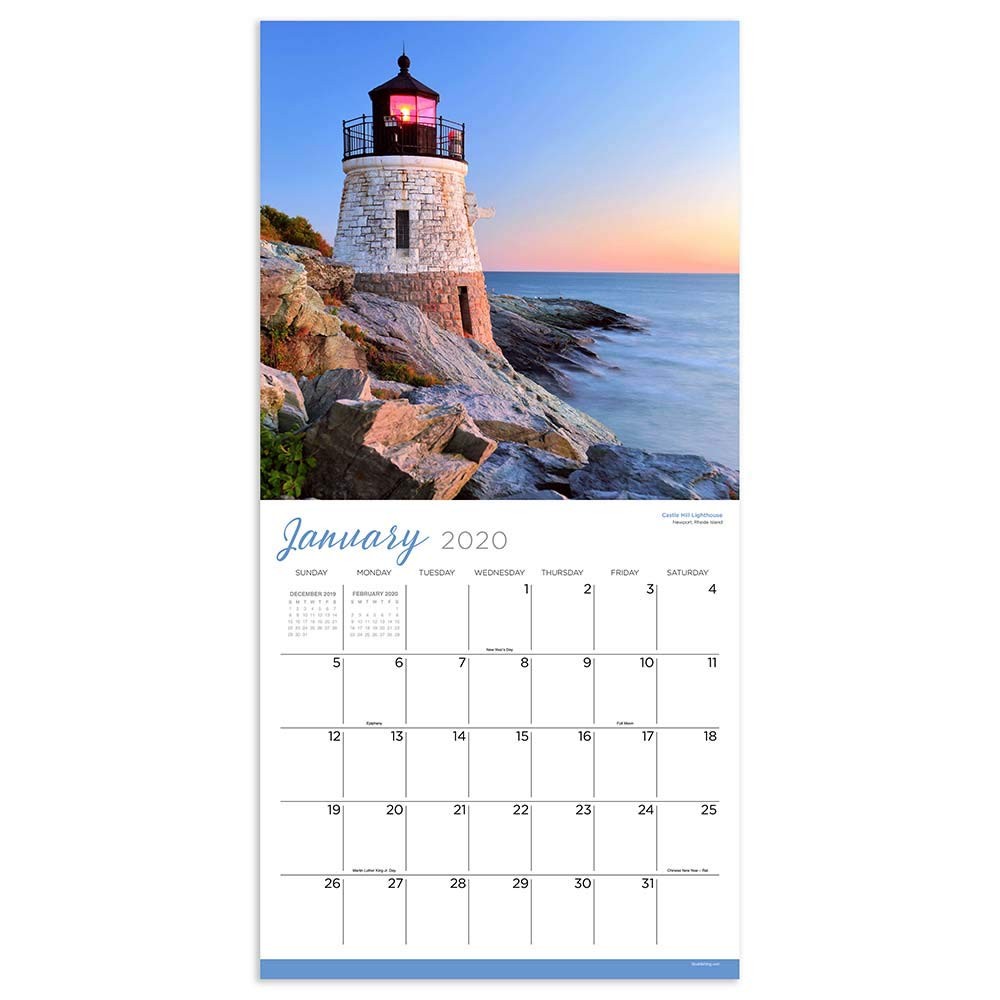 2020 Lighthouses Wall Calendar