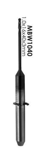 Wieland Cad Cam Dental Bur to mill Zirconia 1.00 x 16.0 x 40 x 3mm