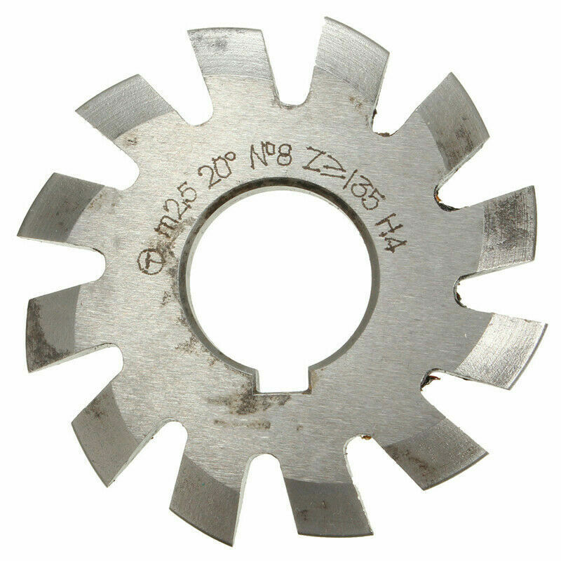 8Pcs/Set HSS M2.5 Bore 22mm PA 20°Degree #1#2#3#4#5#6#7#8 Involute Gear Cutter