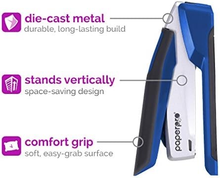 Bostitch Office InPower Spring-Powered Premium Desktop Stapler – One Finger, No