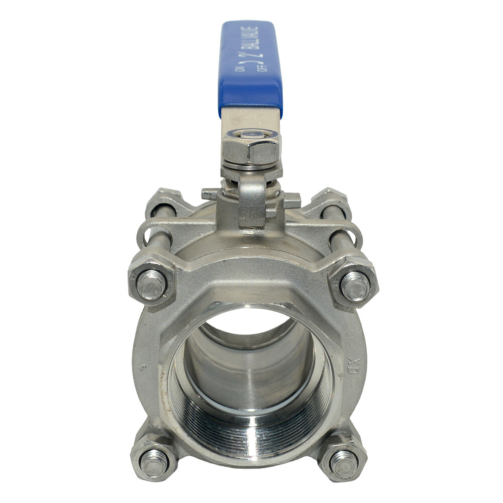 2 in inch 3 Piece NPT Ball Valve Threaded Plumbing fitting Stianless steel 304