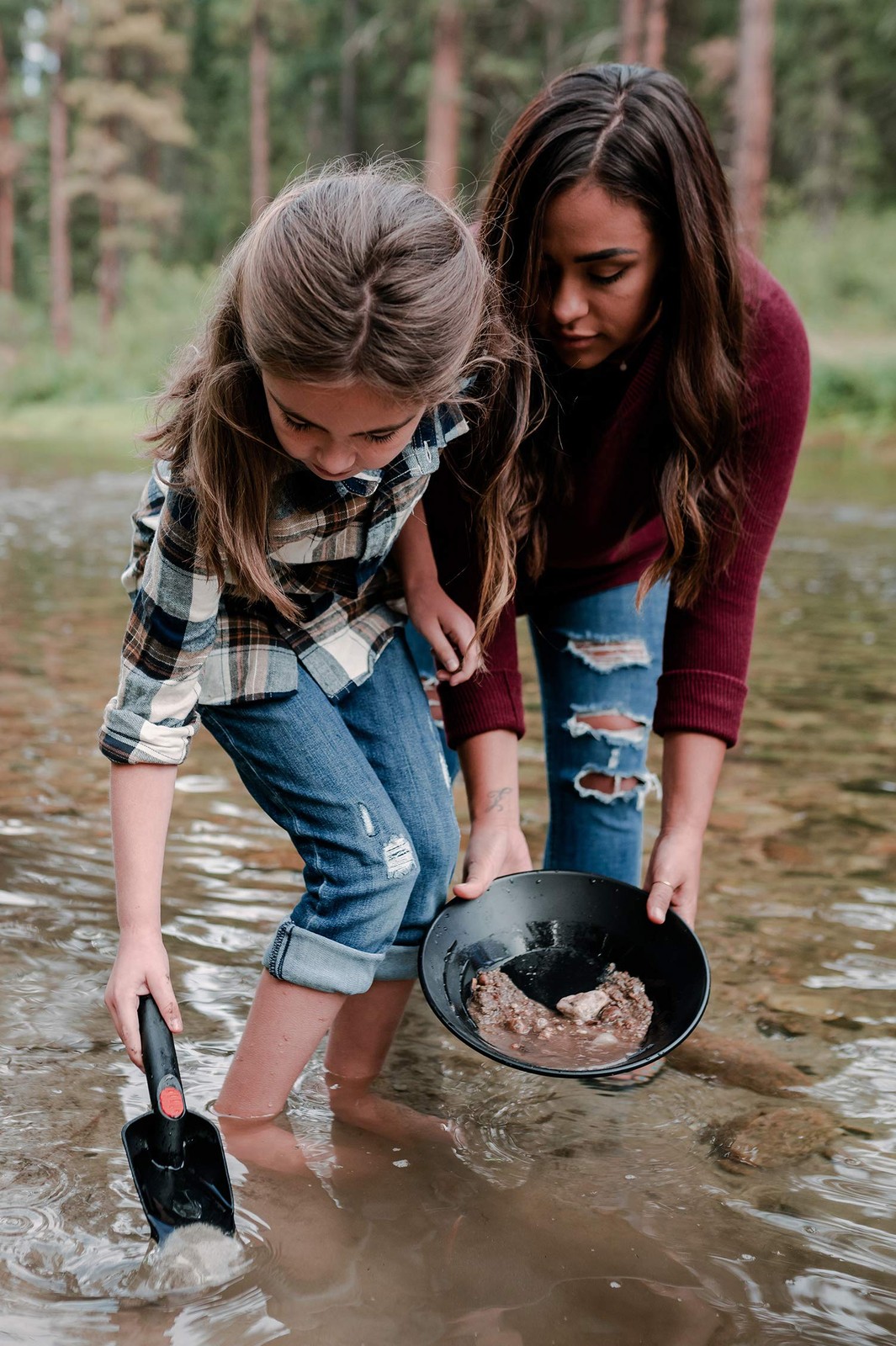 Plastic Gold Pan for Prospecting Gold Mining Black 10.5 in