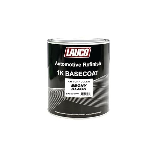 LAUCO Black 1K Basecoat Automotive Paint – 1 Quart – Spray Gun Ready [87287]