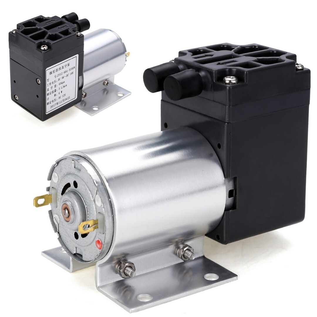 Mini Vacuum Pump DC 12V 5L/min 120kpa Negative Pressure Suction Pumping With
