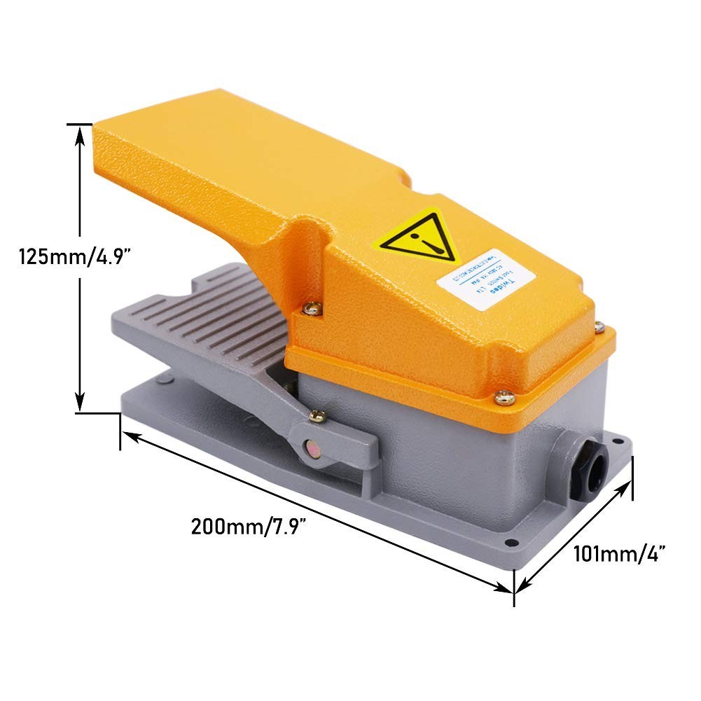 380V 15A Heavy Duty Foot Switch SPDT NO NC Electric Pedal Momentary Foot Pedal S
