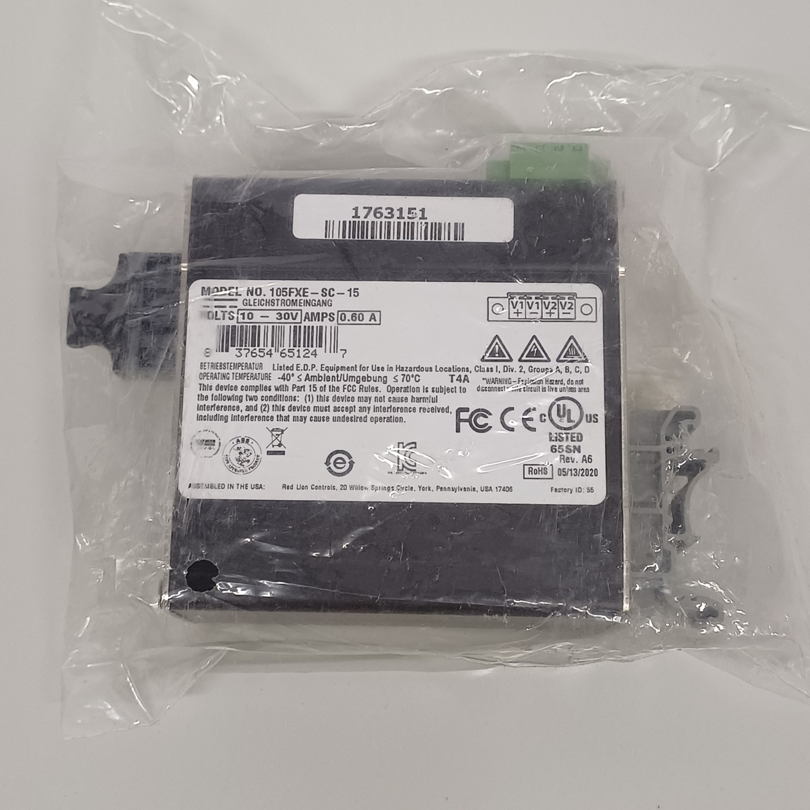 NEW N-Tron 105FXE-SC-15 Industrial Ethernet Switch 5-Port 15km Fiber SC 10-30VDC