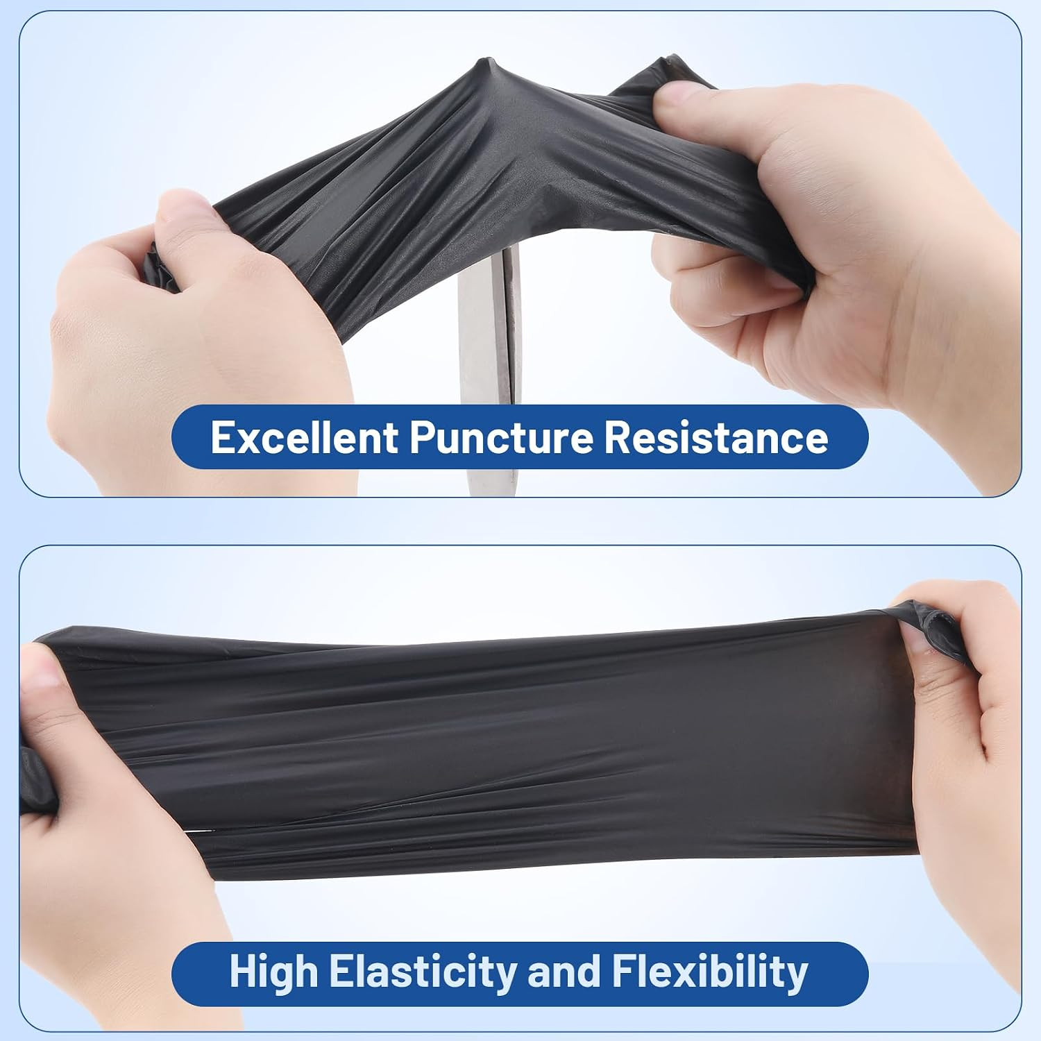 Black Nitrile Gloves Medium Bulk, Case of 1200, 3.5Mil, Latex Free Powder Free