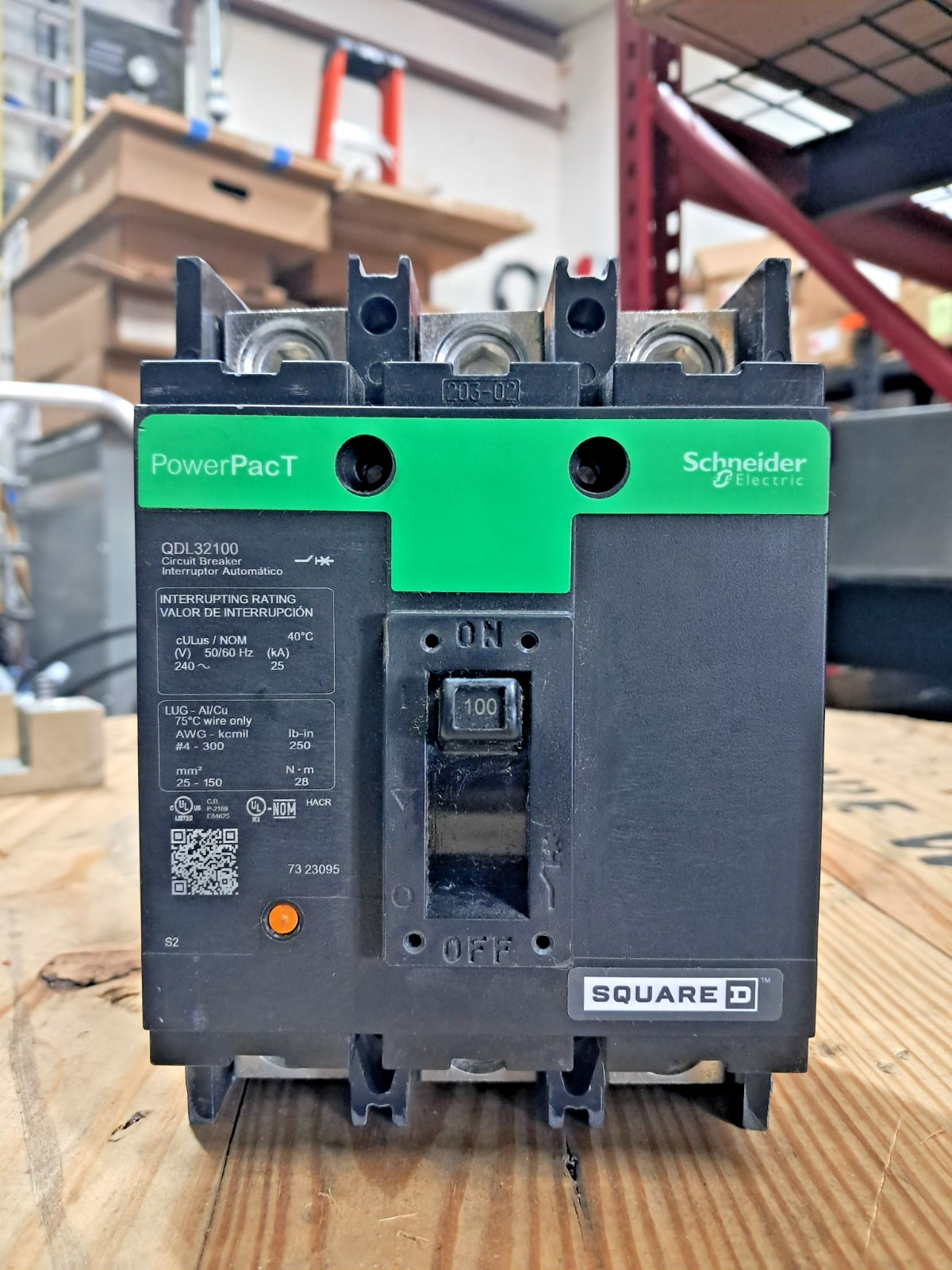 Circuit Breaker 100 AMPs Square D PowerPact QDL32100