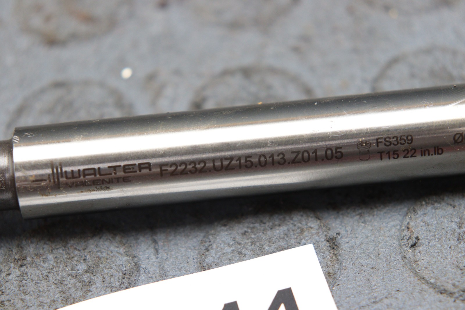 WALTER f2232.uz15..013.z01.05 INDEXABLE CHAMFER MILL 45 DEGREE 5/8 SHANK LOC8714