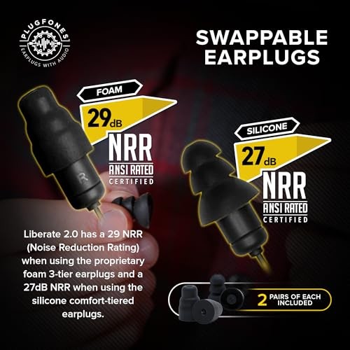Plugfones Liberate 2.0 Wireless Bluetooth in-Ear Earplug Assorted Colors
