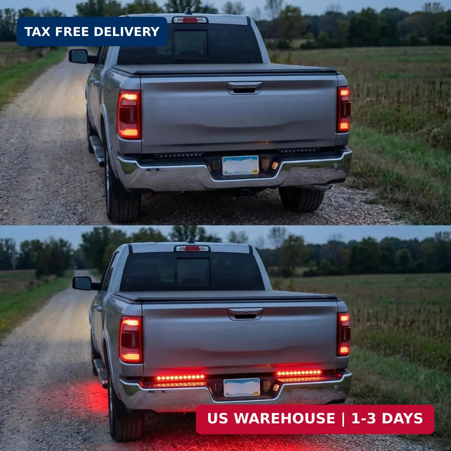 11 LED Red Trailer Brake Tail Light, 2 Pack 16″ LED Bar Stop Turn Signal Tail Li