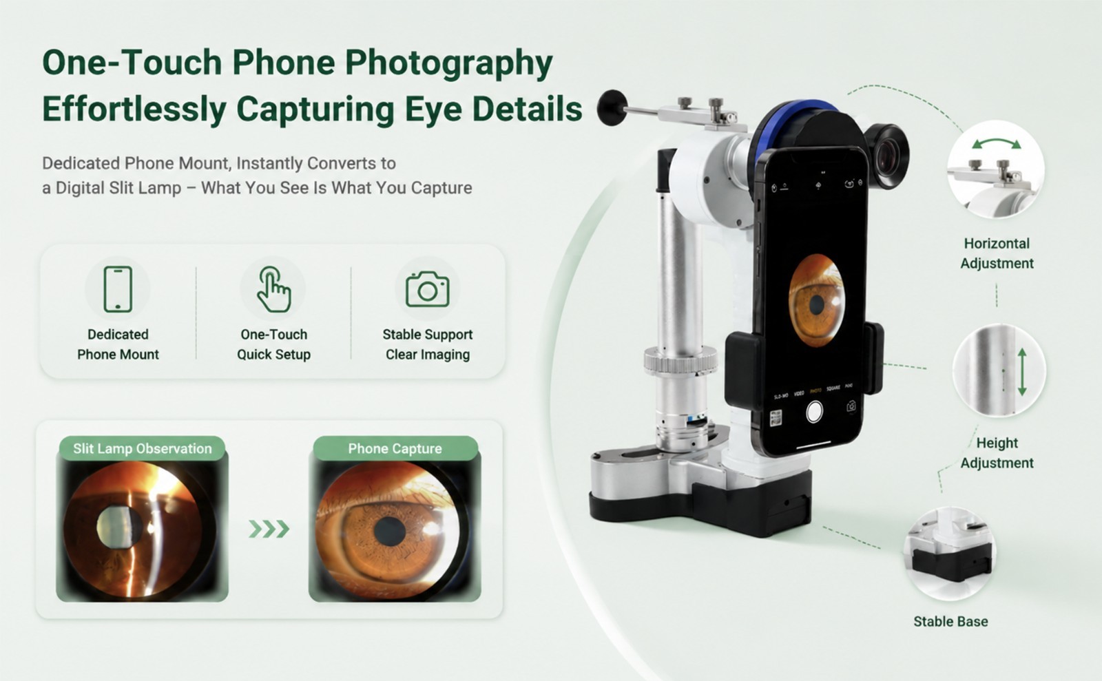 SL-RVK Portable Hand Held Slit Lamp /w 2 Rechargeable 6 hour Batteries & Case