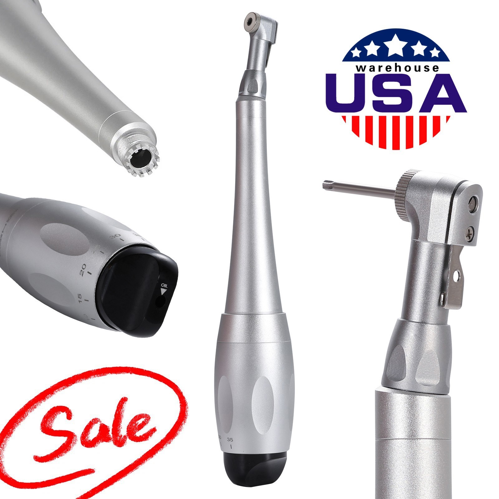 Dental Universal Implant Kit Torque Wrench Contra Angle Handpiece & 16 Drivers