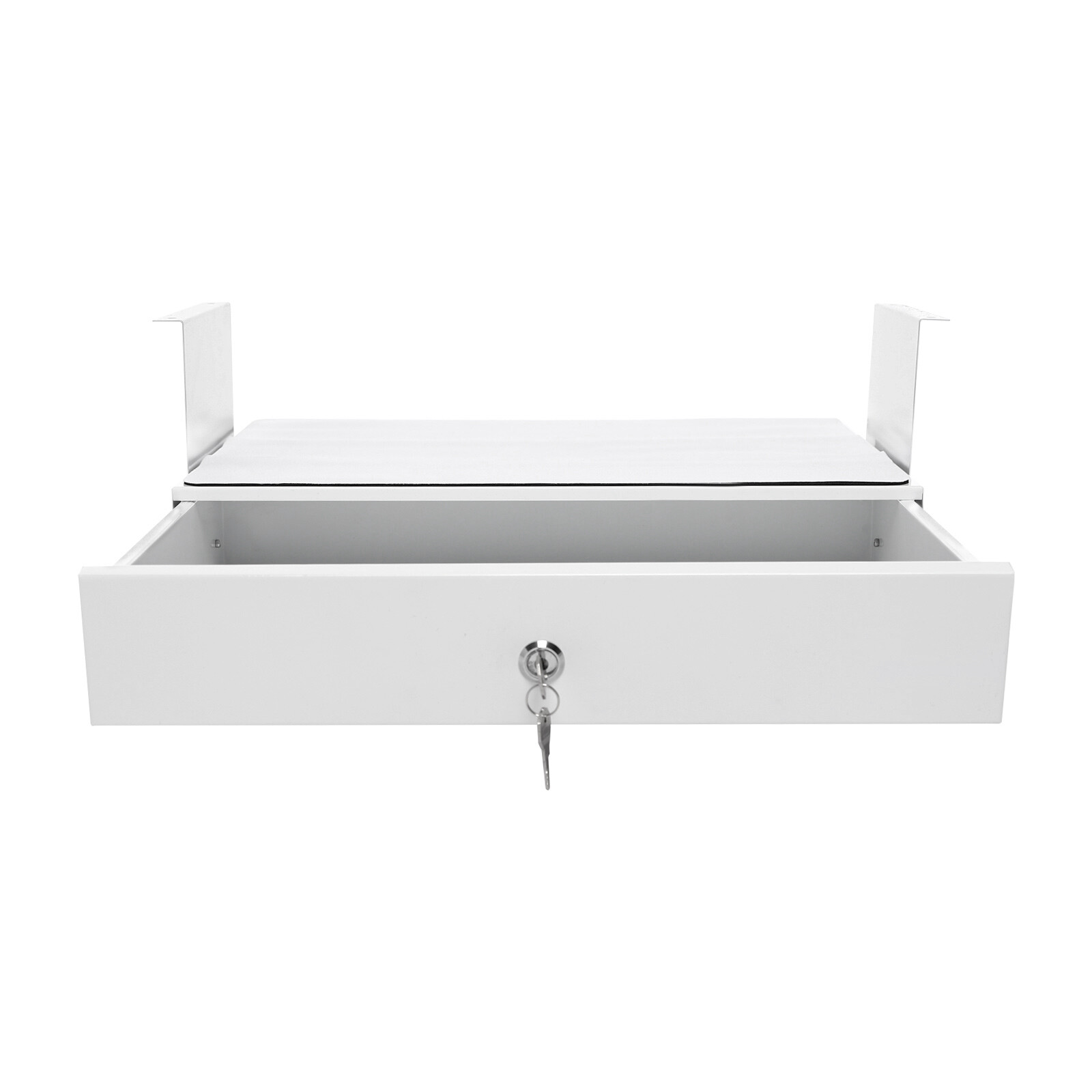 Under Desk Pull-out Drawer Storage Tray with Lock for Desk Organization Office