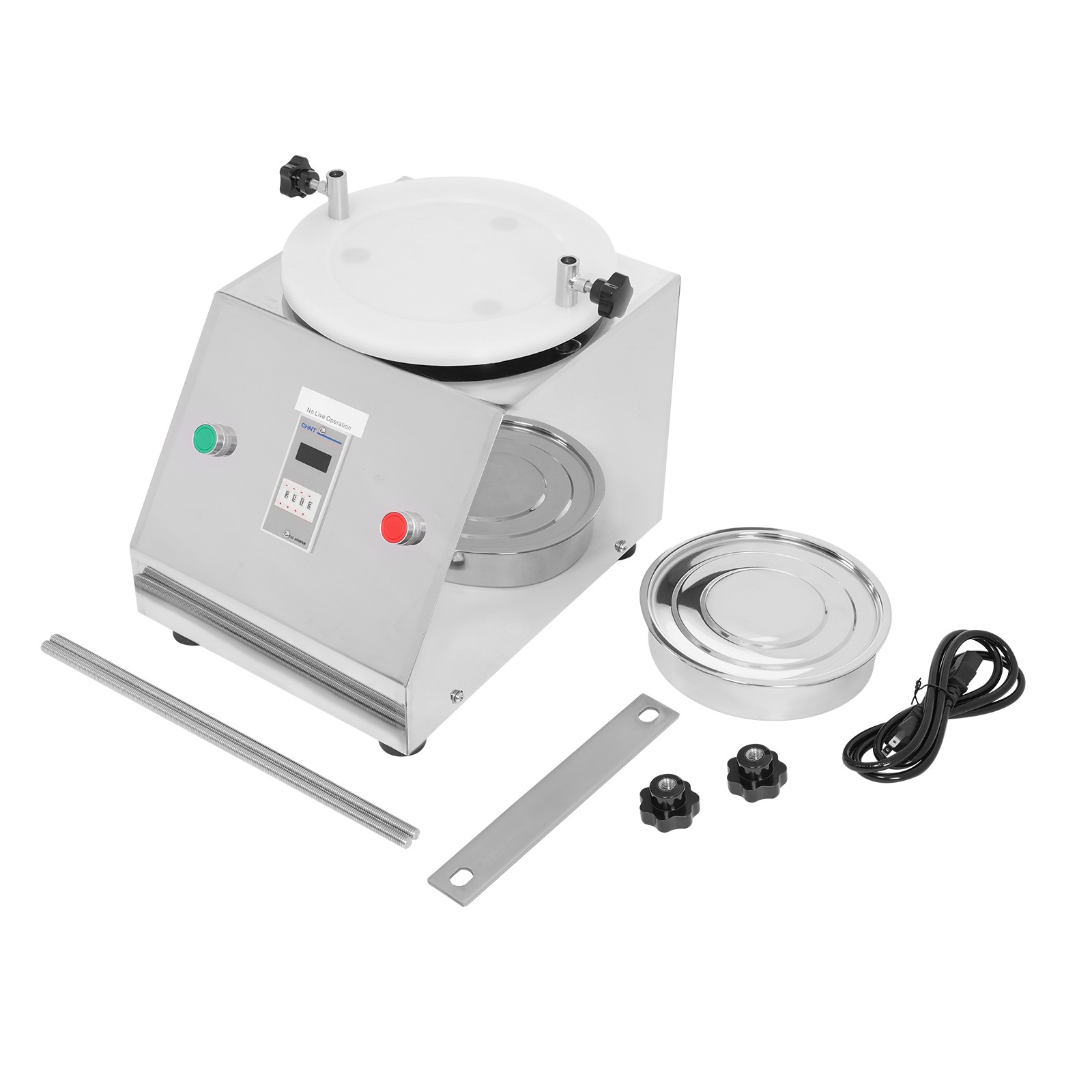 Electric Vibrating Sieve Shaker Sifter Machine w/ 200 Mesh Fit 75/100/200mm 110V