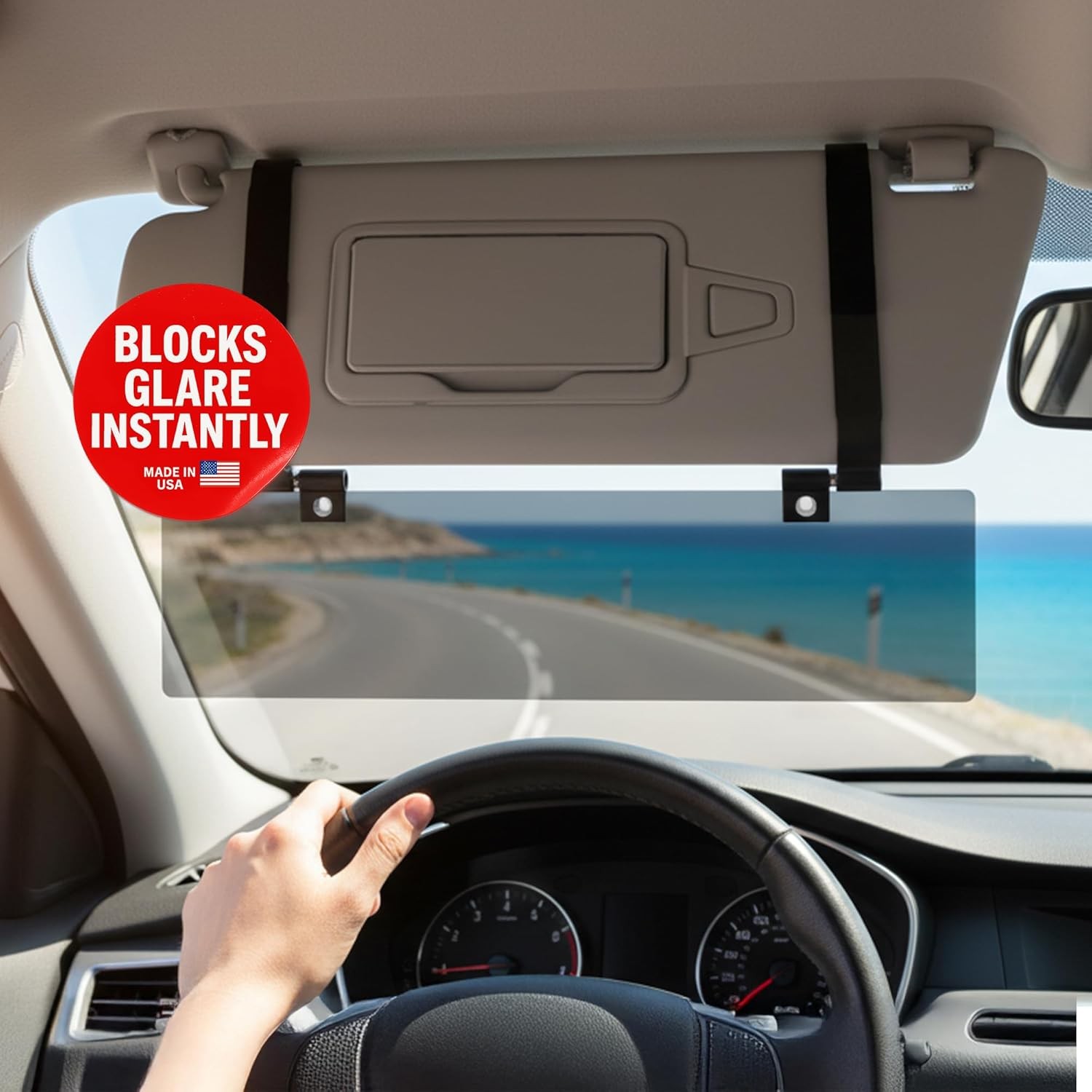 Professional-Grade Polarized Sun Visor Extender – Anti-Glare Sun Glare Blocker f