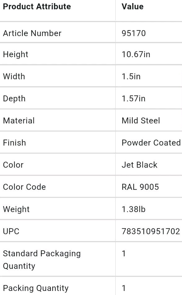 ProLine Flush Swing Handle DIN Profile, 10.67×1.50×1.57 NVENT Hoffman