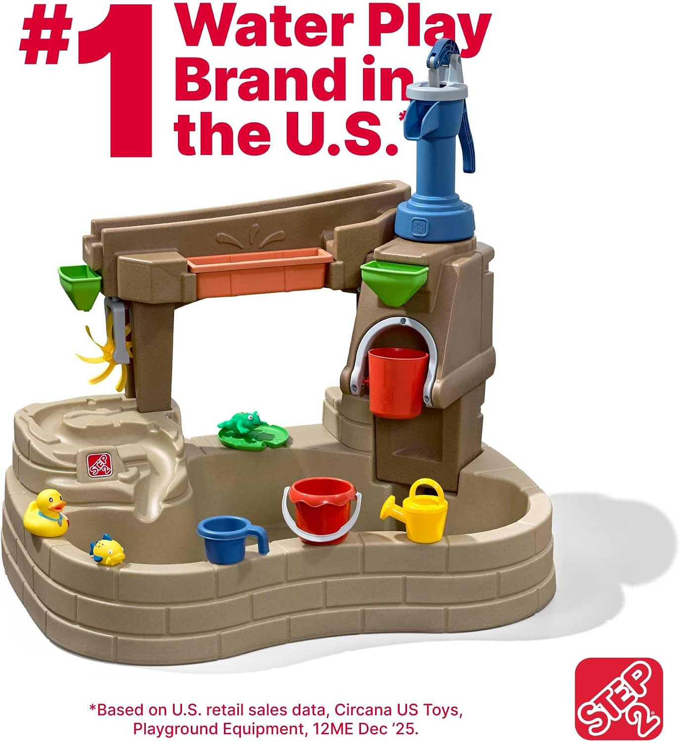 Step 2 Pump & Splash Discovery Pond Water Table, Kids Water Sensory Activity Poo
